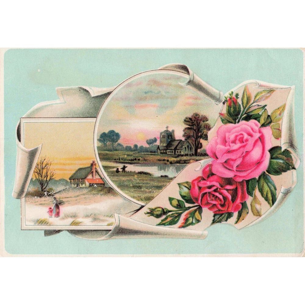 Antique Victorian Trade Card Lion Coffee Woolson Spice Co Chromolithograph - Picture 1 of 2